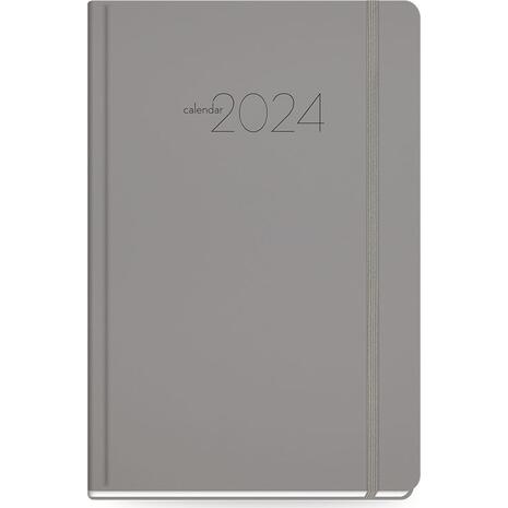 Ημερολόγιο ημερήσιο The Writing Fields All Times 320 12x17cm 2024 ημιεύκαμπτo εξώφυλλο από ματ δερματίνη γκρι